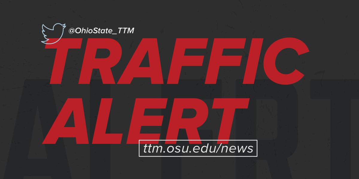 Graphic of text that says "Traffic Alert"